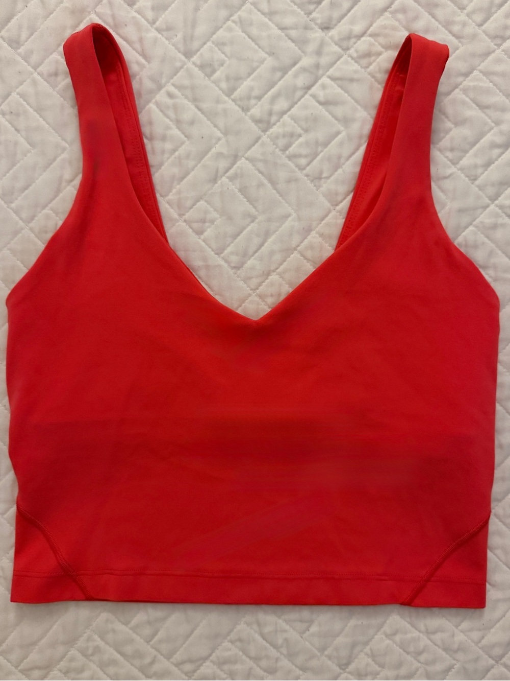 Lululemon Align Cropped V-Neck Bra Tank | Pomegranate | Size 4 | EUC